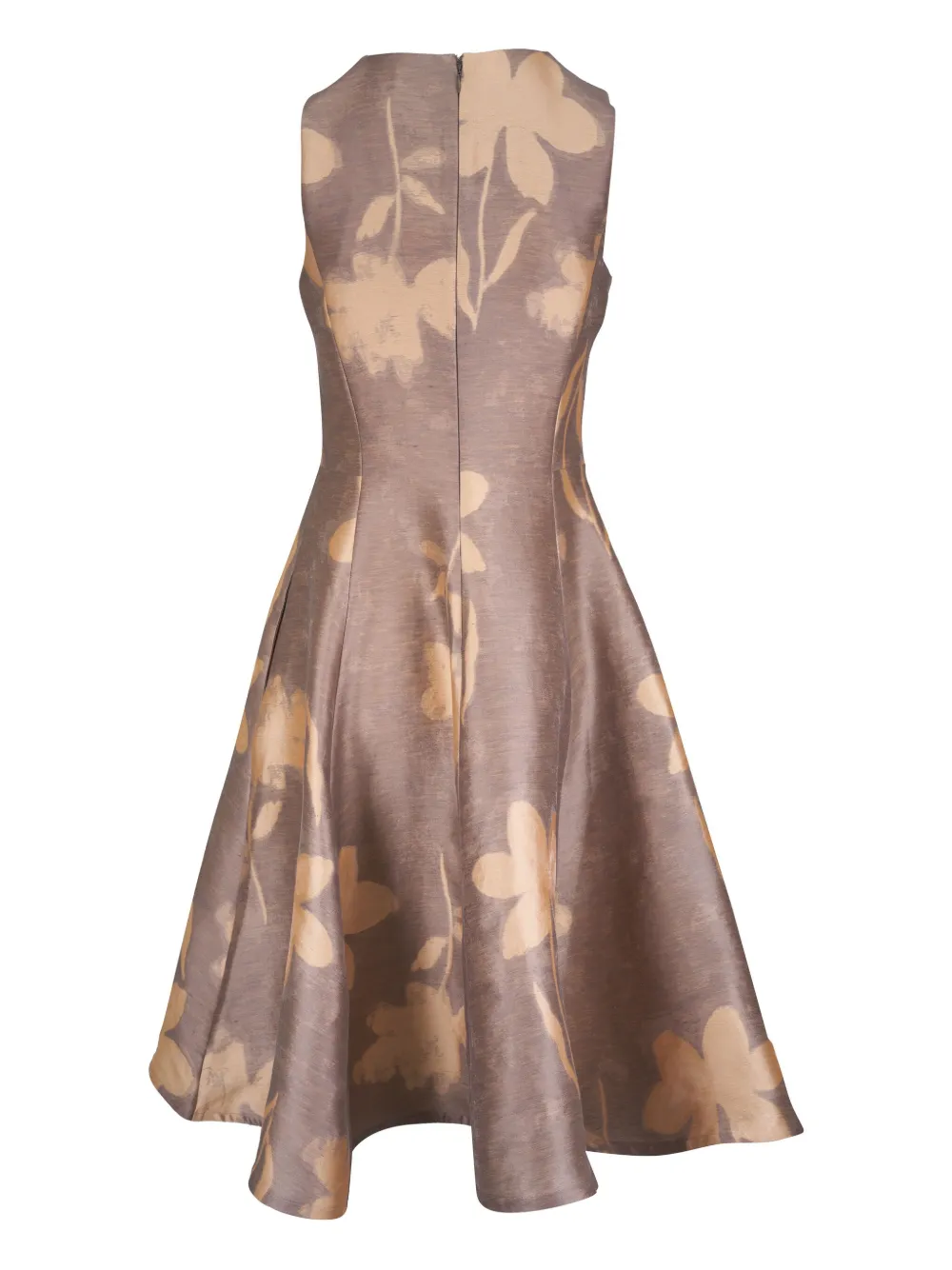 Sara Roka - Mamie Antique Gold Floral Midi Dress