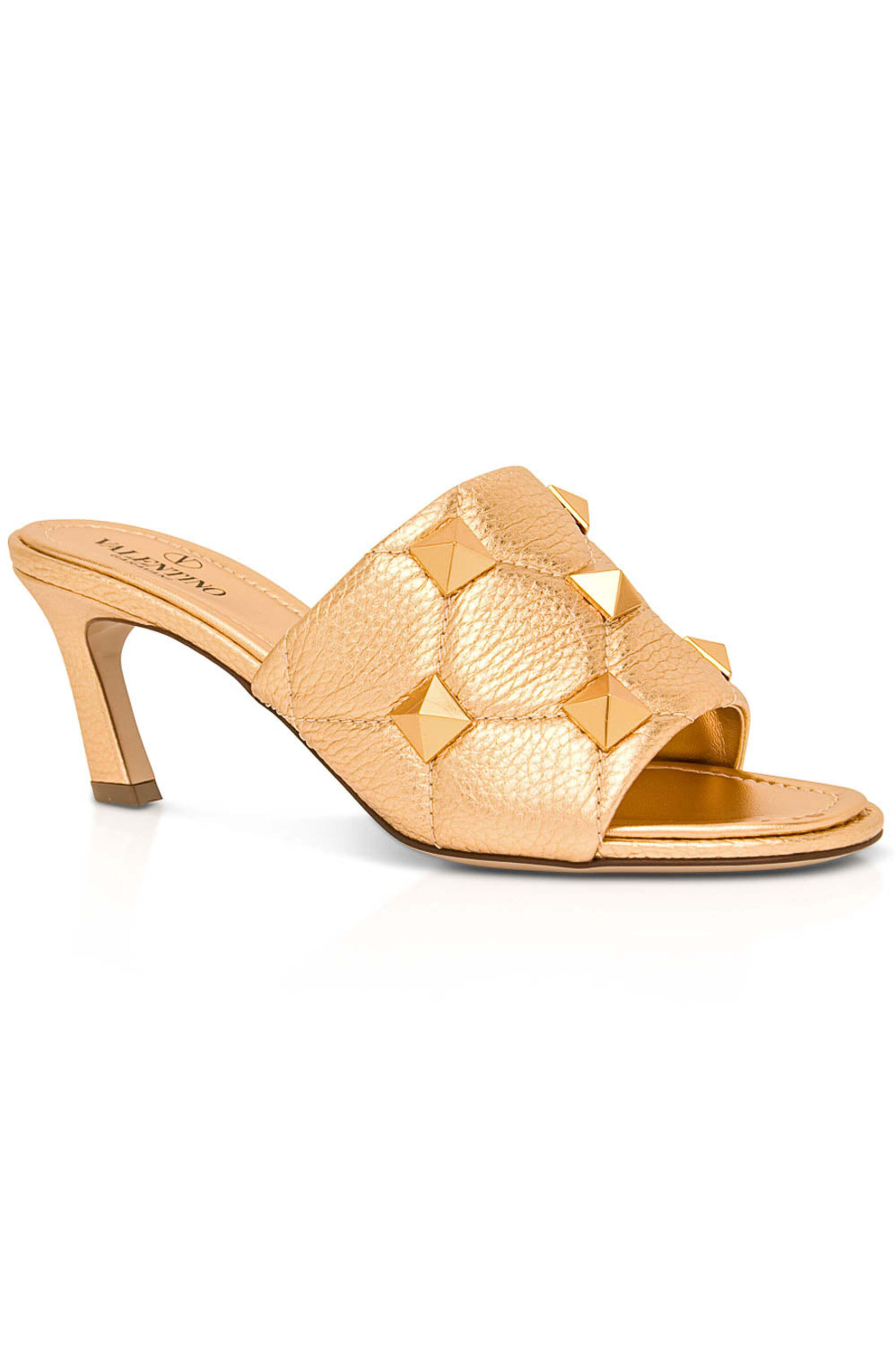 Valentino Garavani - Roman Stud Slide Sandal in Antique Brass