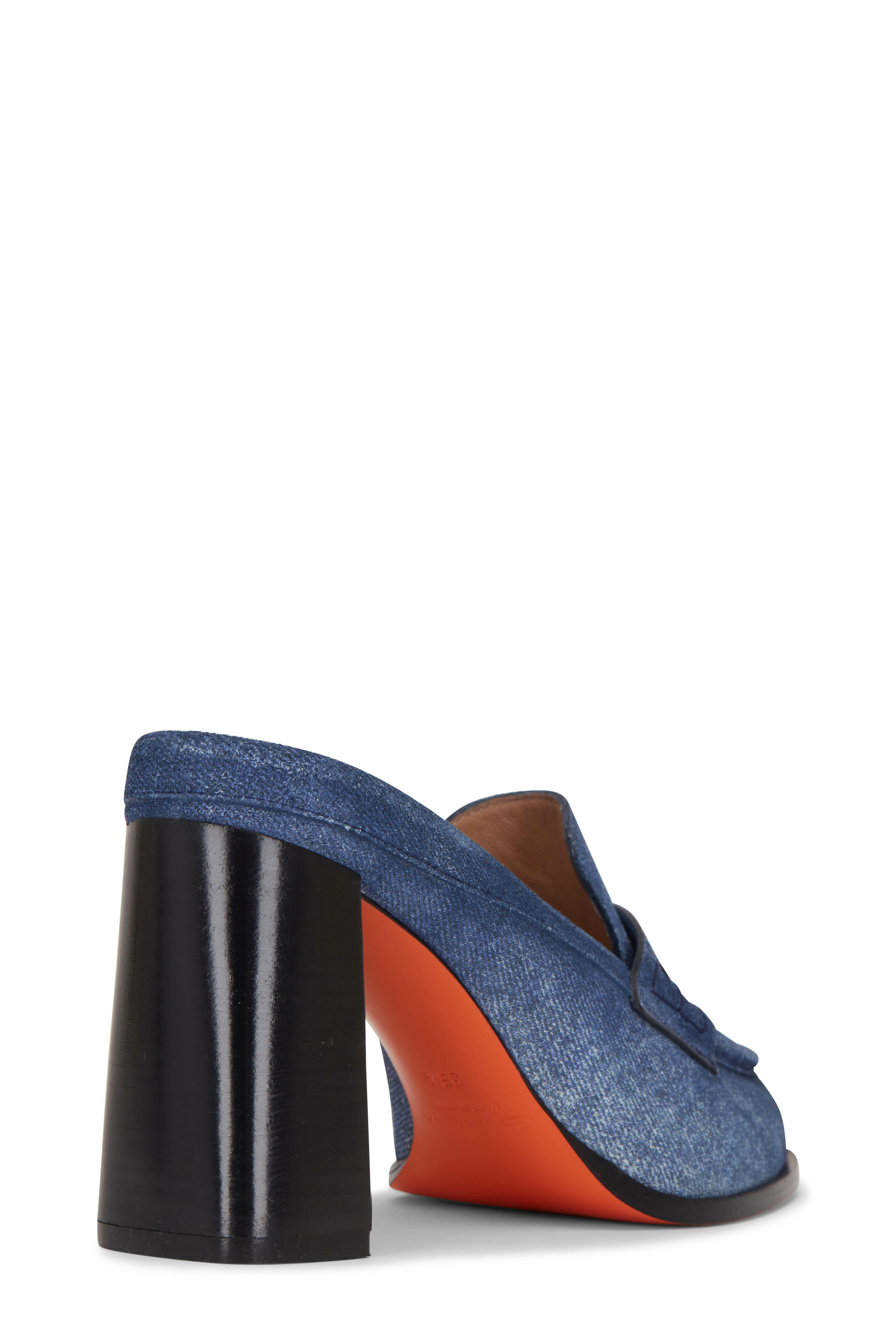 サントーニ　ベロア Santoni - Boit Navy Blue Suede Loafer | Mitchell Stores