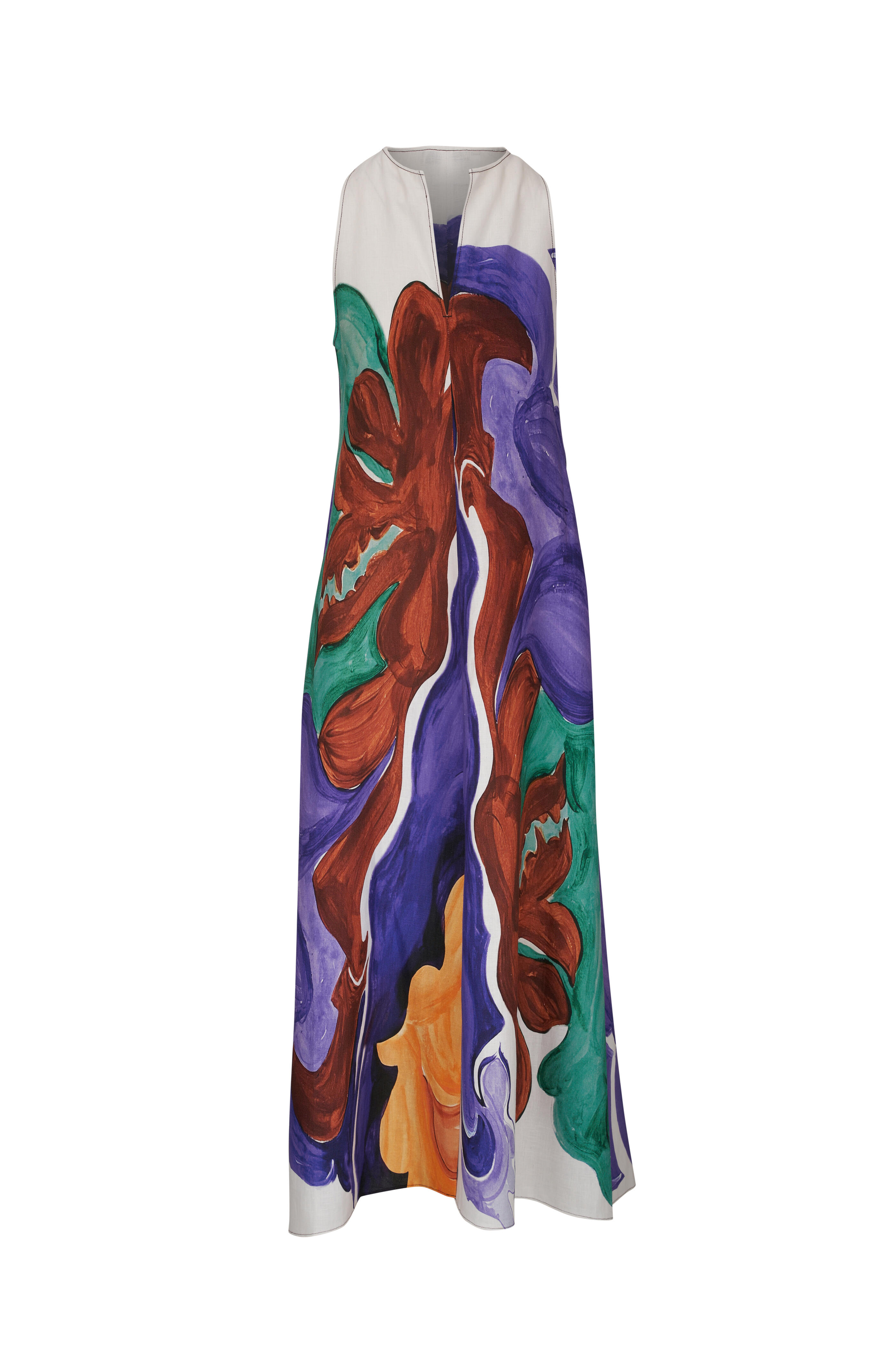 Dorothee Schumacher - Rainbow Flames Linen Maxi Dress