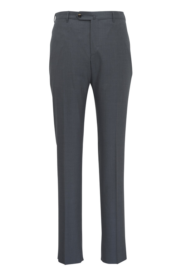 PT Torino Light Gray 160s Serge Dress Pant 