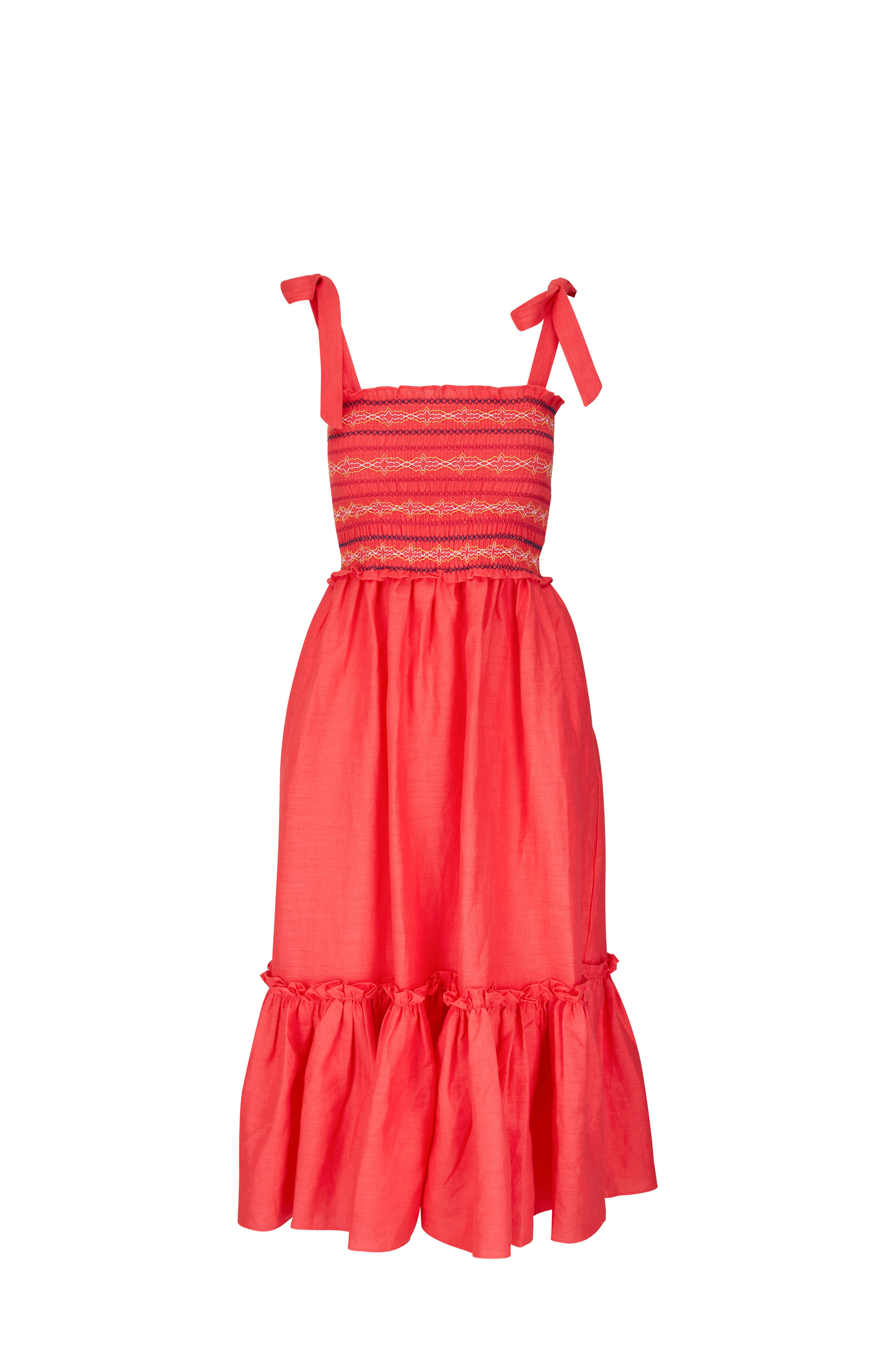 Cara Cara - Jenny Hibiscus Midi Dress | Mitchell Stores