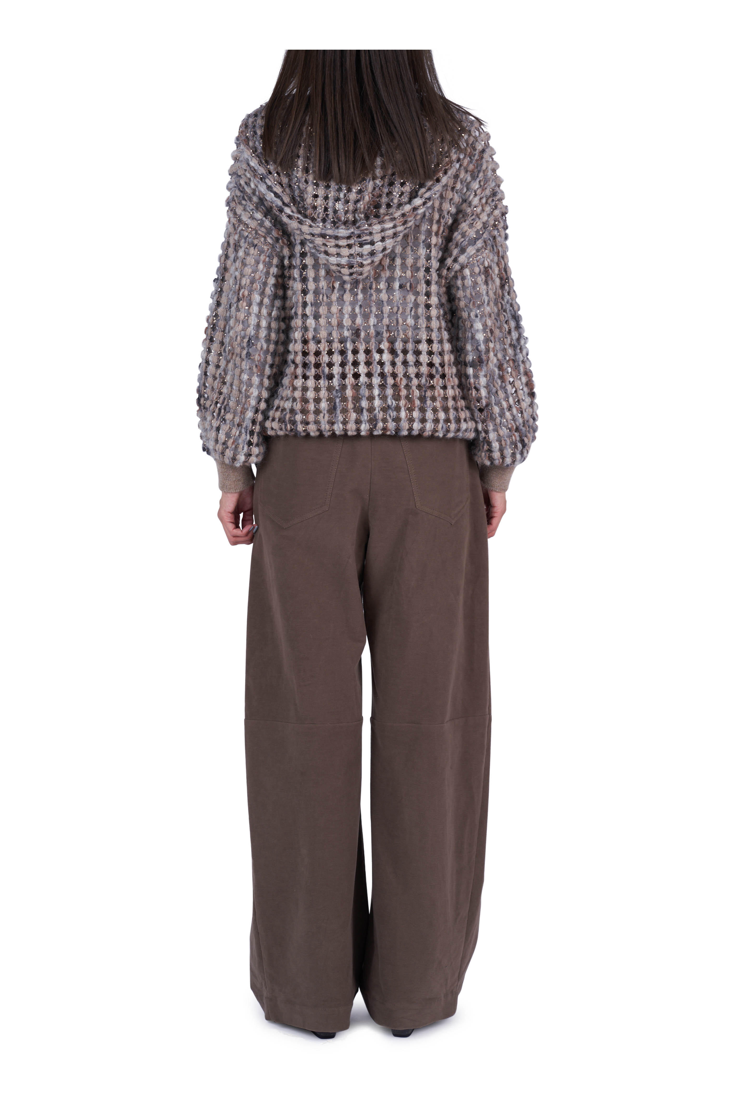 Brunello Cucinelli - Pearl Balloon Net Paillette Embroidered Hoodie