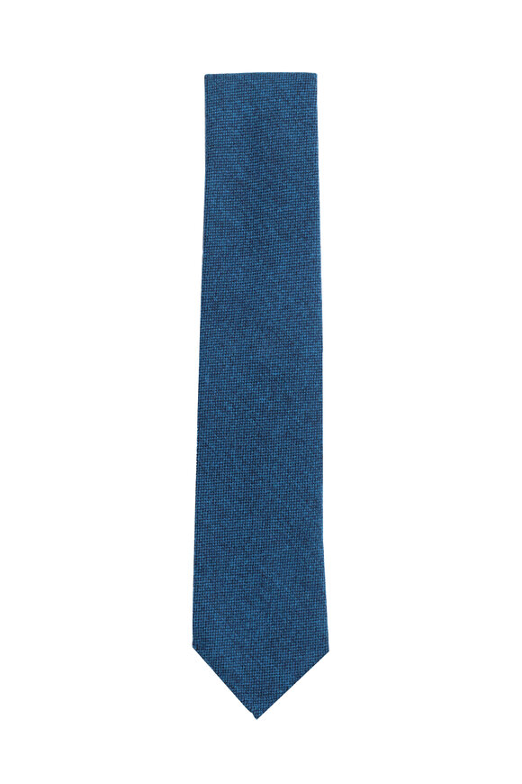 Cesare Attolini Dark Teal Wool Necktie