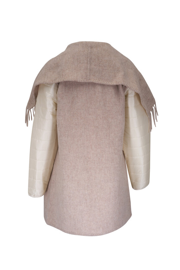 Bogner - North Beige Tech Wool Puffer Cape 