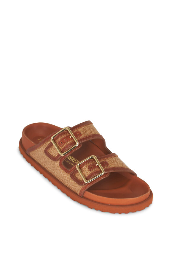 1774 Birkenstock Arizona Ginger Brown Raffia Sandal - view 1