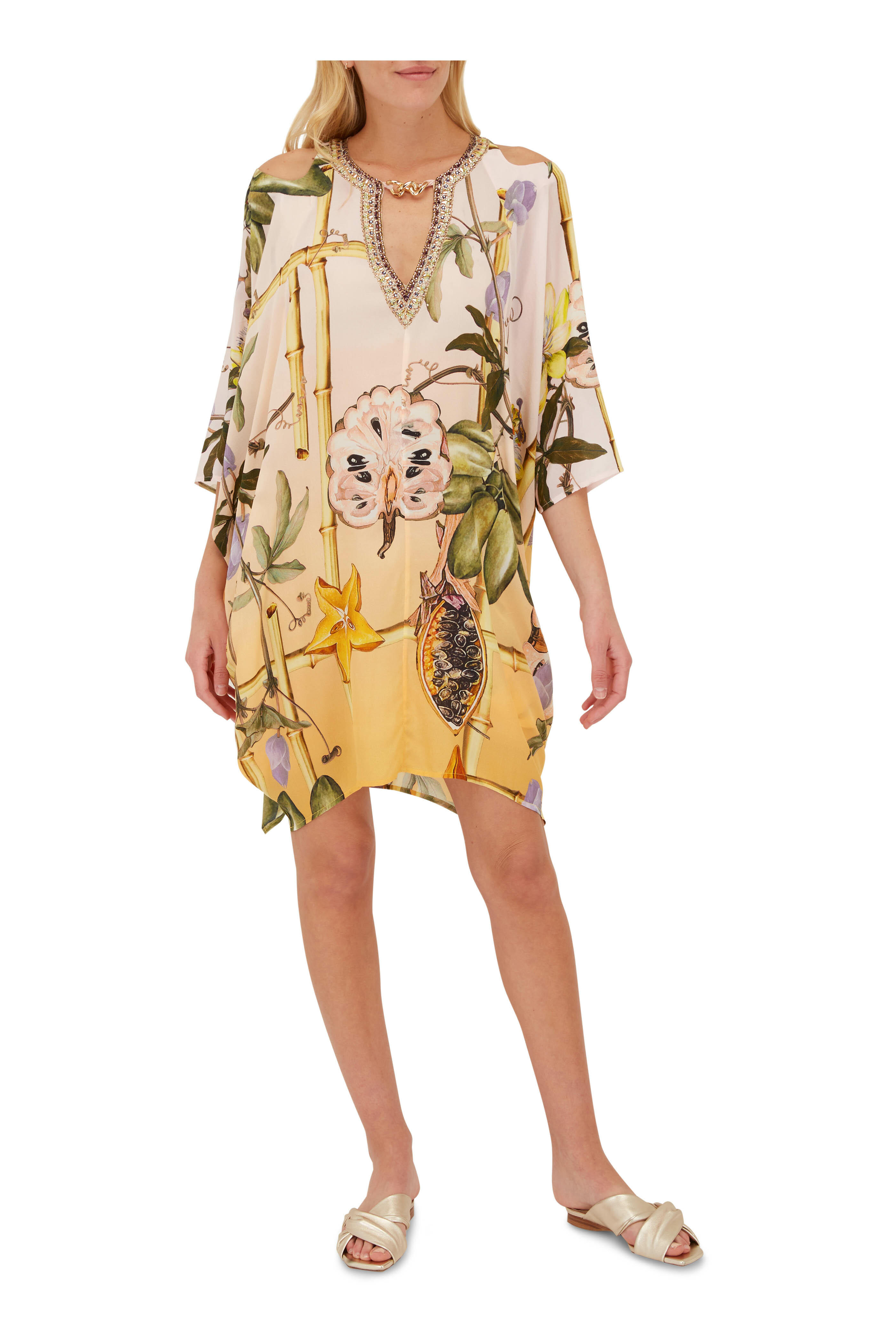 Camilla Original Sin Batwing Cutout Short Kaftan