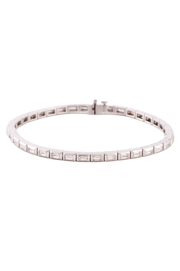 Sylva & Cie Baguette Diamond Tennis Bracelet