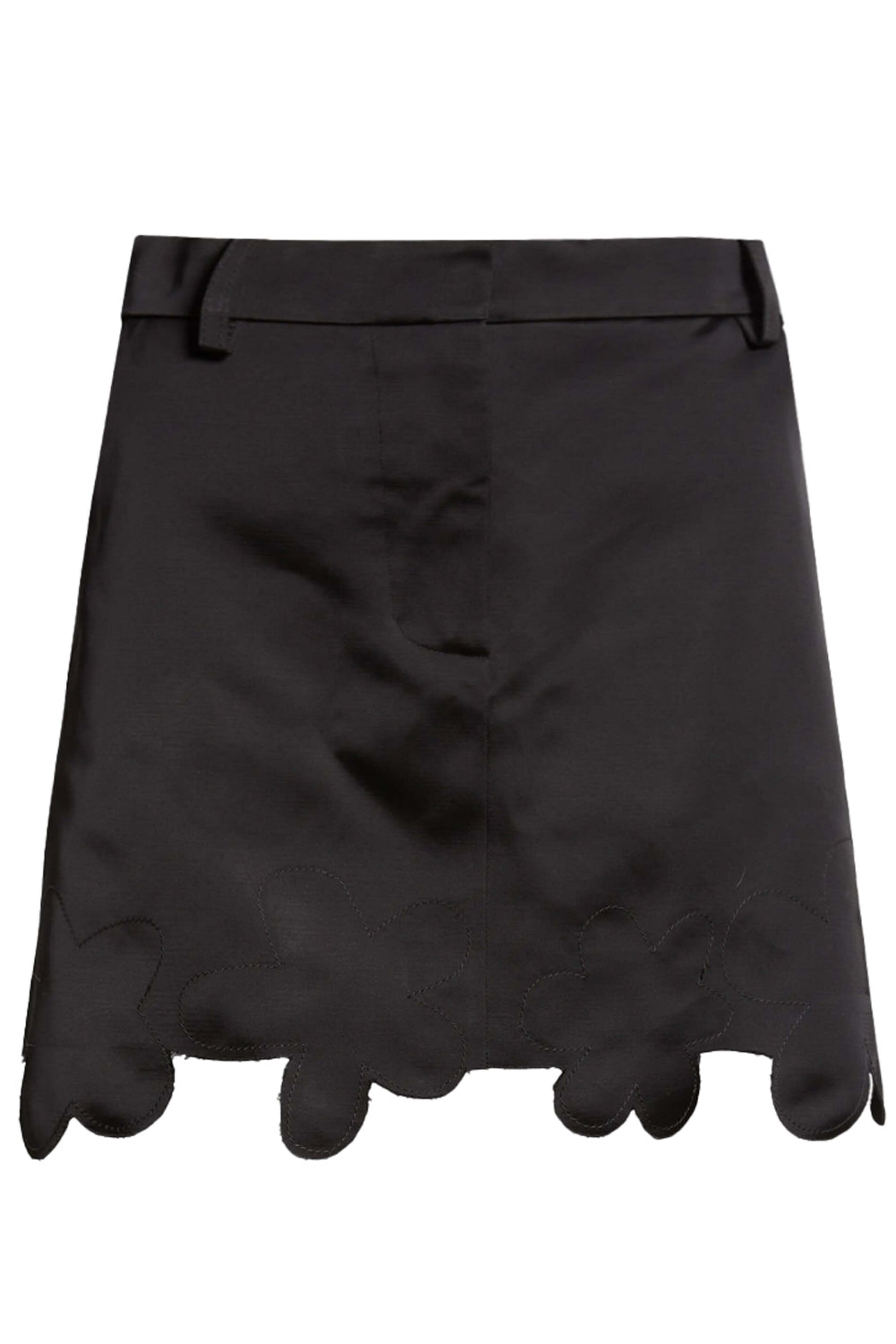 Marni - Black Scalloped Mini Skirt | Mitchell Stores