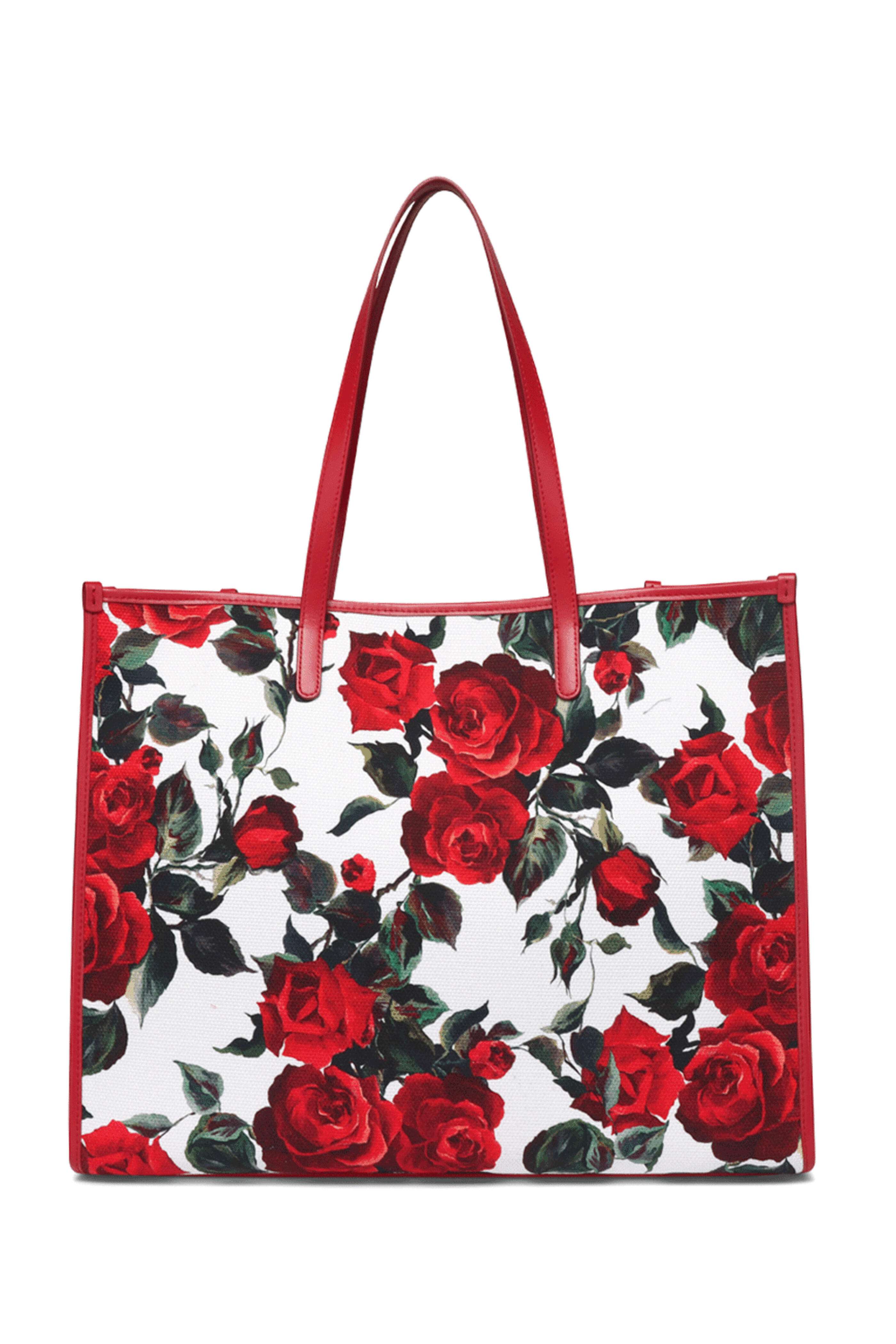 Dolce & Gabbana - Large Sicily Shopper Tote Bag in Red Floral