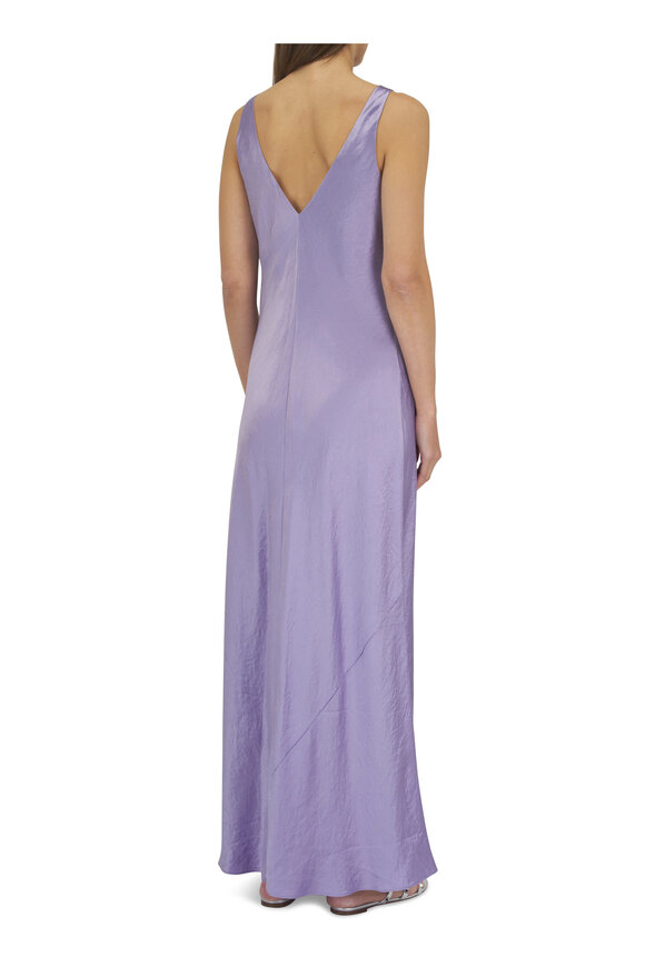 Vince - Wisteria V-Neck Bias Satin Maxi Dress