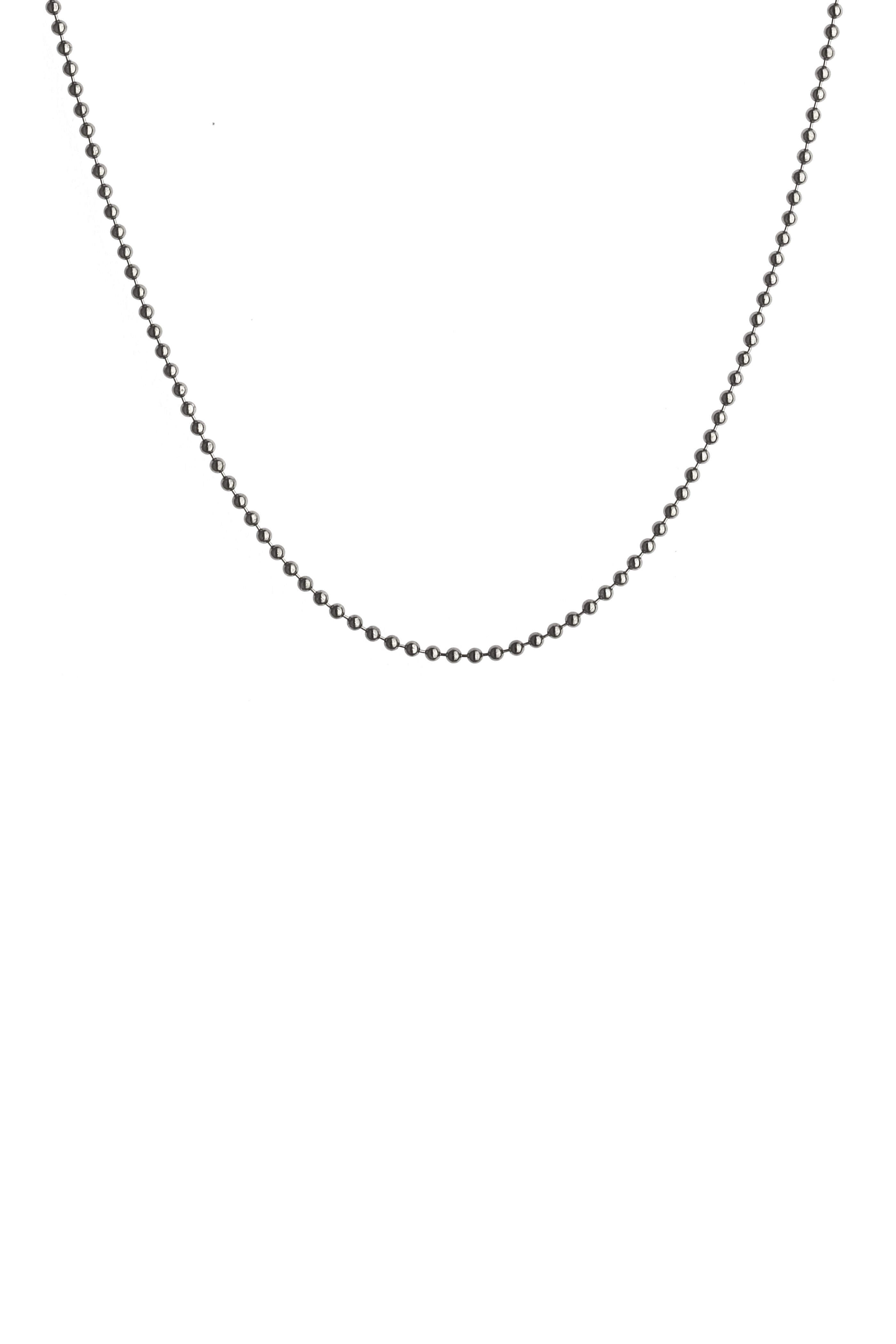 Syna - Blackened Sterling Silver Ball Chain Necklace