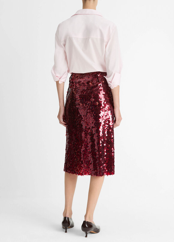 Vince - Ruby Ink Paillette Bias Skirt