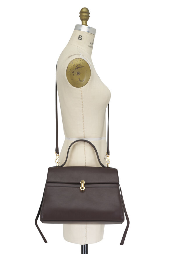 Savette Soft Symmetry Coffee Leather Top Handle Bag - view 5