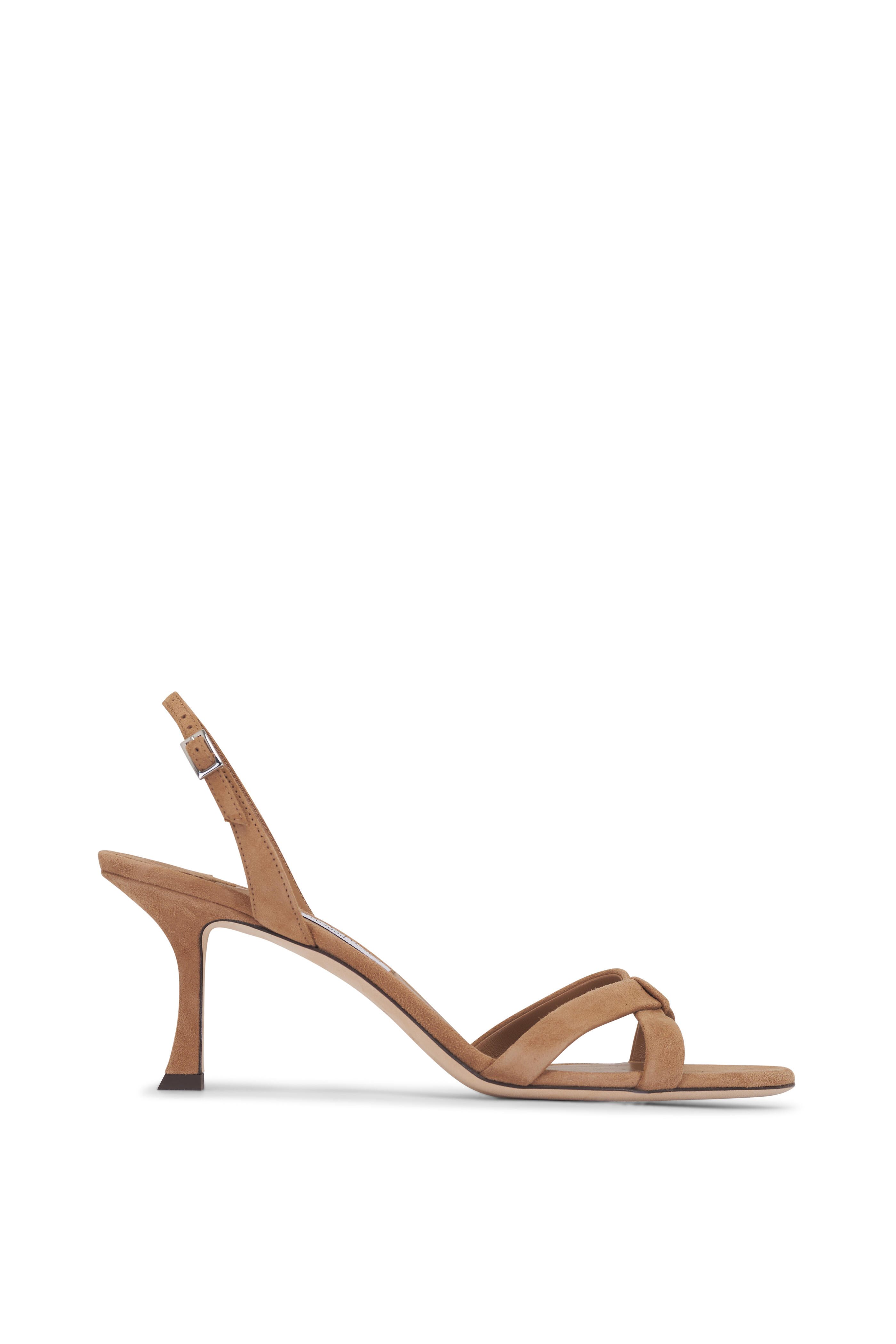 Jimmy Choo - Elsy Toffee Suede Sandal, 70mm | Mitchell Stores
