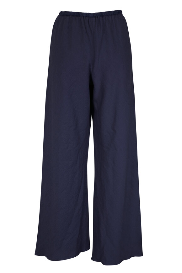 Peter Cohen 2084 Cropped Navy Stretch Linen Viscose Pant - view 3