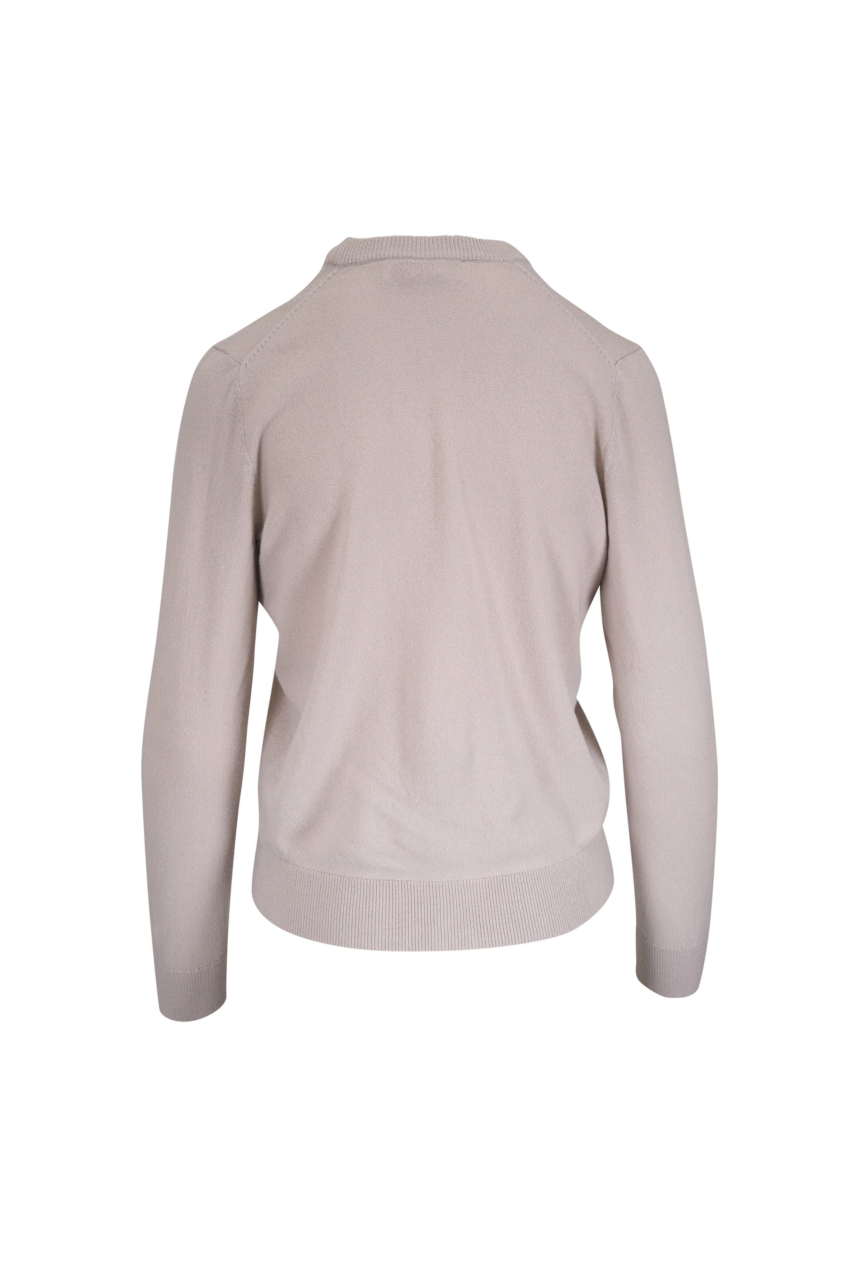 Michael Kors Collection - Oyster Cashmere Front Button Cardigan