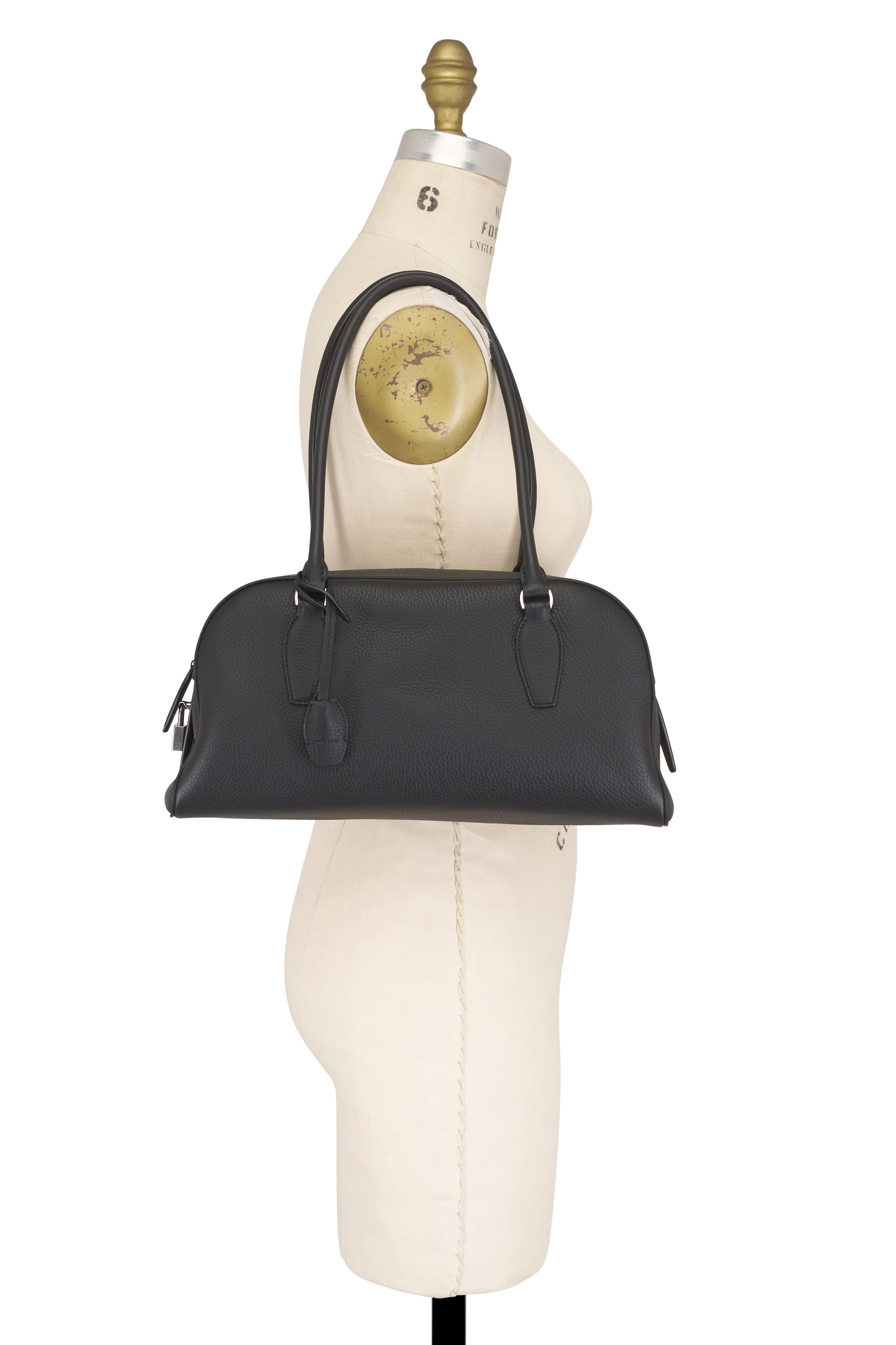 The Row - E/W India Black Leather Shoulder Bag - view 5