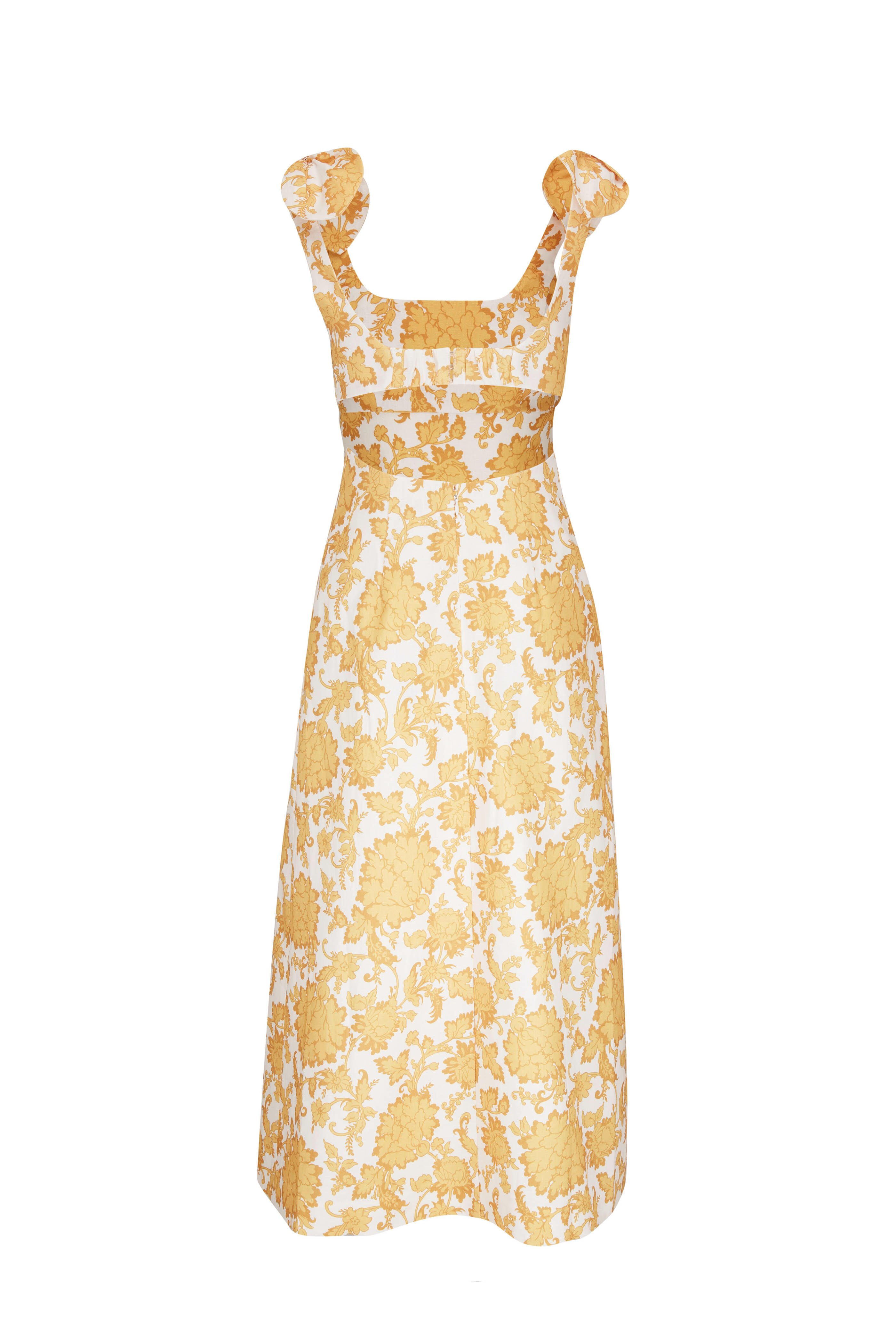 Zimmermann goldie ruffle clearance neck long dress