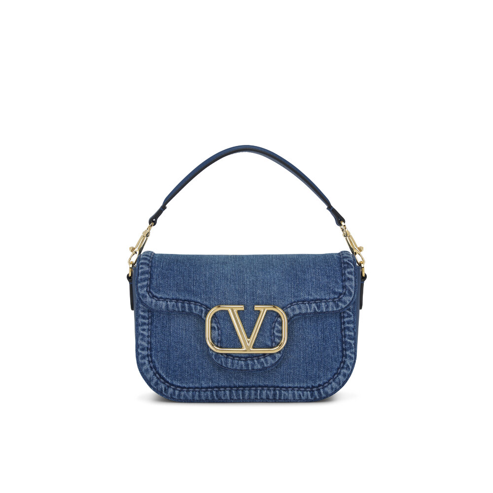 Valentino Garavani - Alltime Avio Denim VLogo Shoulder Bag