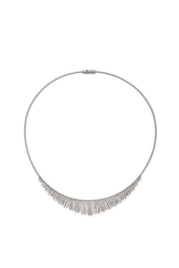 Peruffo 18k White Gold Diamond Slide Necklace - view 1