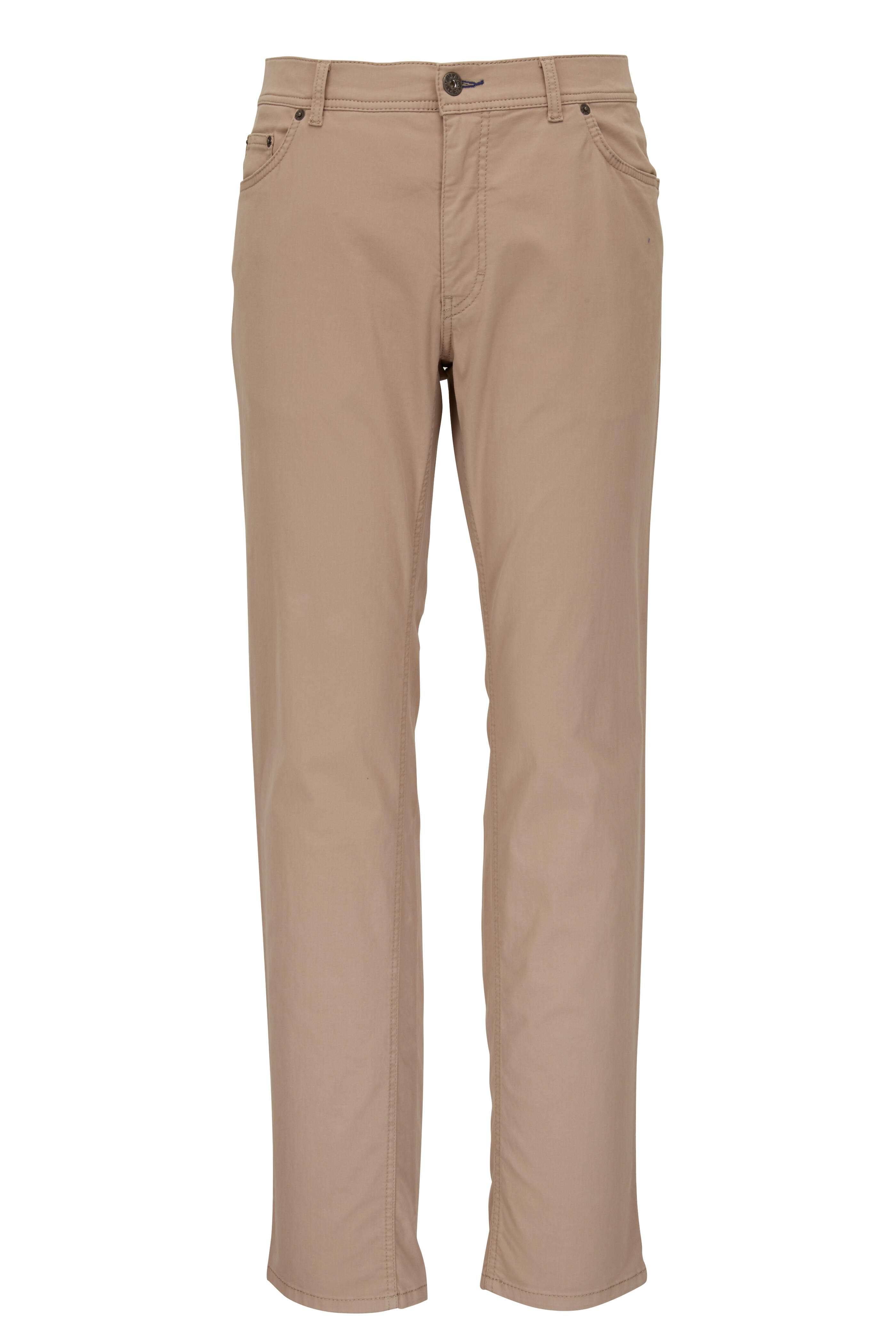 Brax - Beige Sateen Five Pocket Pant