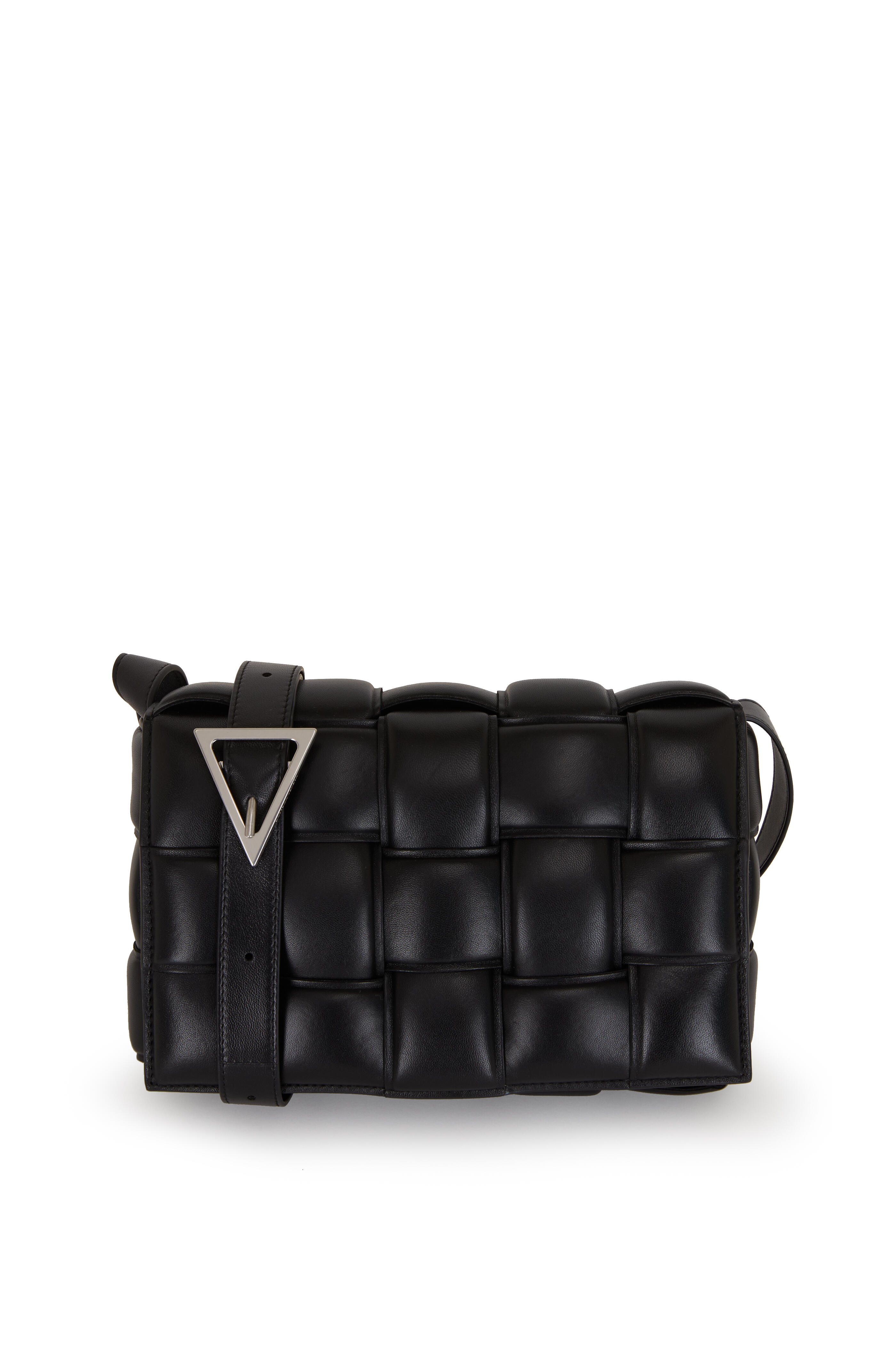 Bottega Veneta - Cassette Black Padded Leather Shoulder Bag