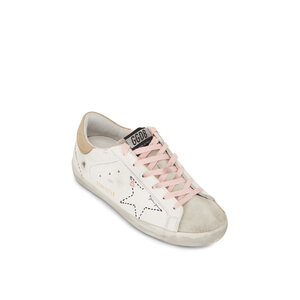 Golden Goose - Super-Star White Dot Star & Tan Heel Sneaker