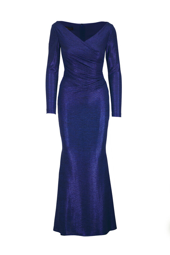 ワンピース Saint Laurent Midnight blue satin mini dress SAINT LAURENT Saint Laurent Women Midnight Blue Satin Mini