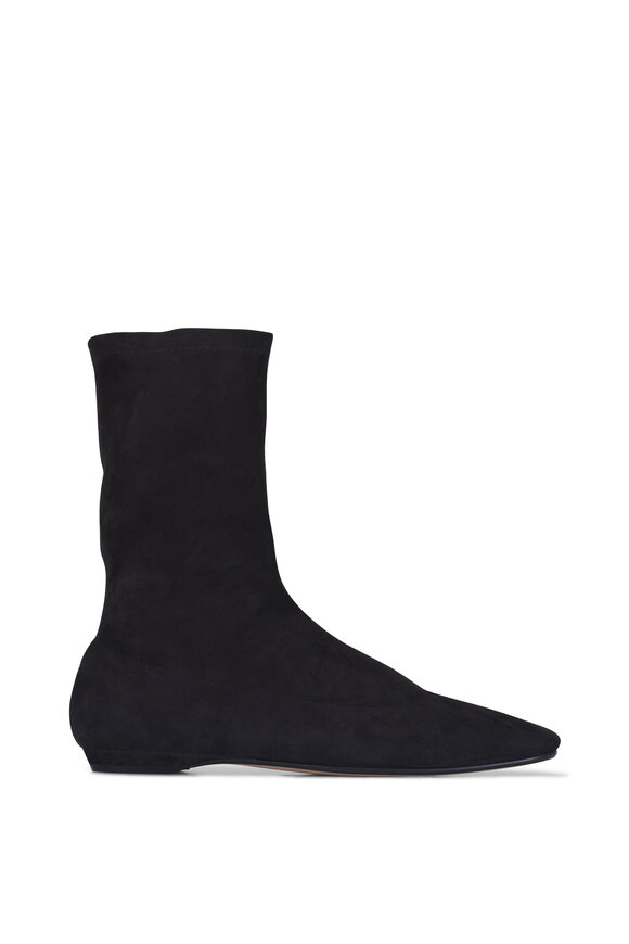 The Row Cindy Black Suede Stretch Boot - view 2