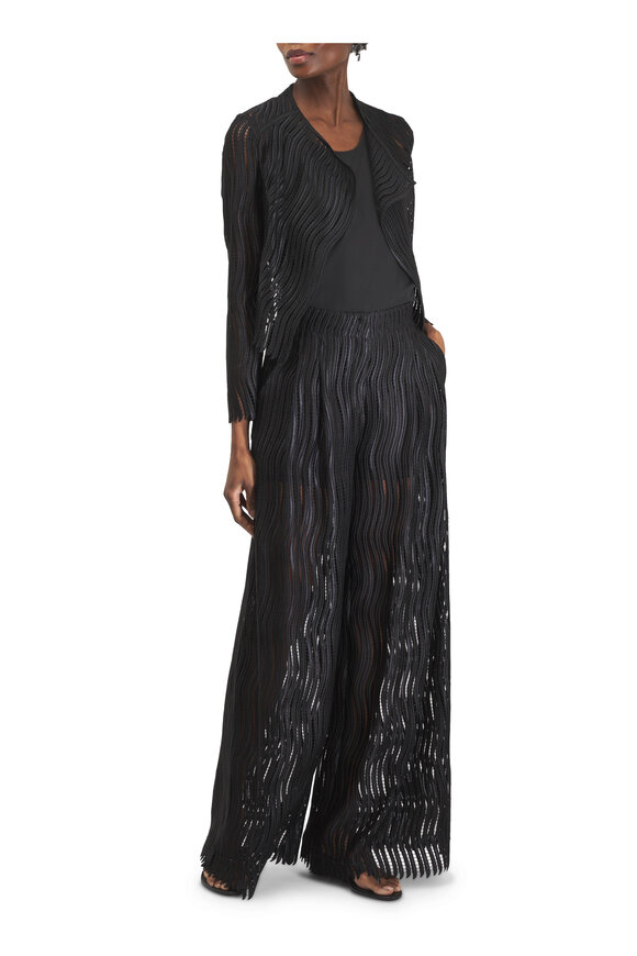 Akris Cassie Black Tech Wave Pant - view 2