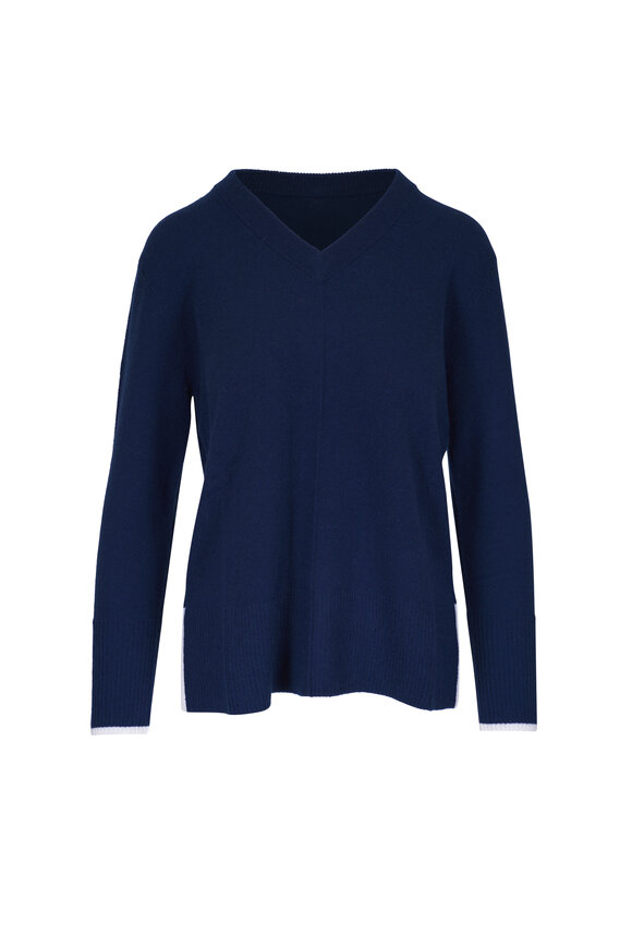 Kinross Navy Cashmere Sweater