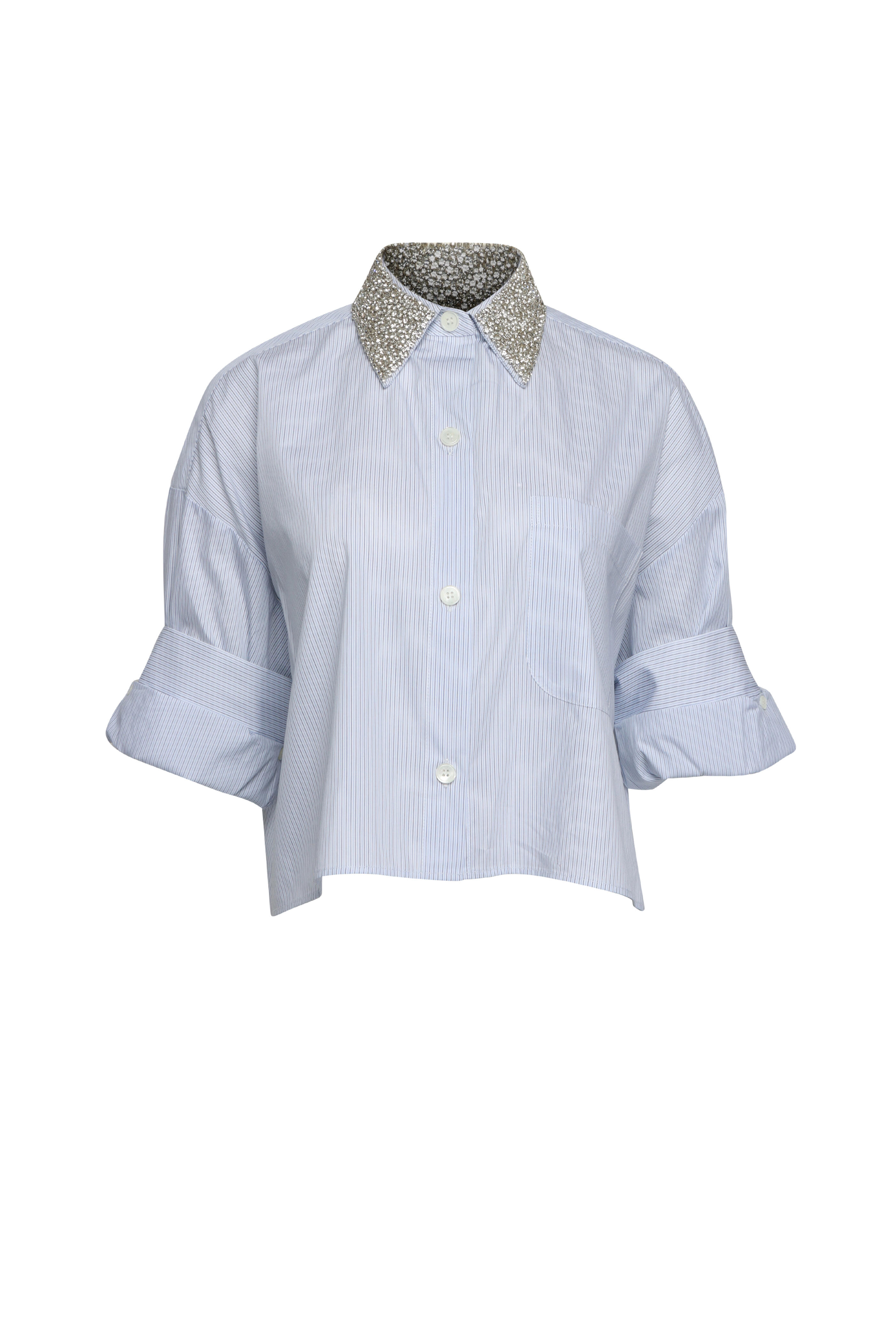 TWP - Next Ex Blue & White Stripe Shirt
