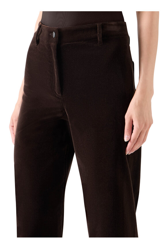 Akris Punto Caia Espresso High-Stretch Straight-Leg Crop Pant - view 6