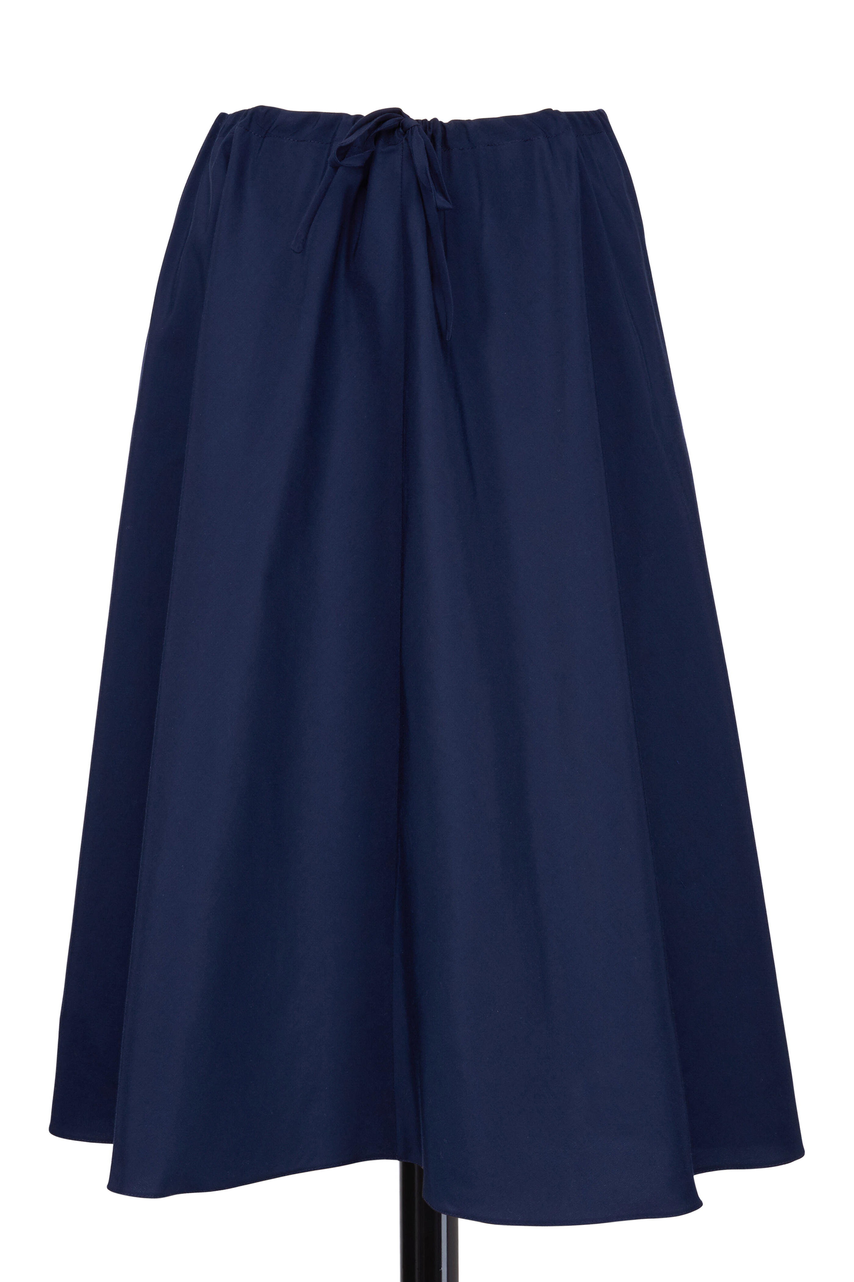 Peter Cohen Navy Blue Silk Drawstring Skirt Mitchell Stores