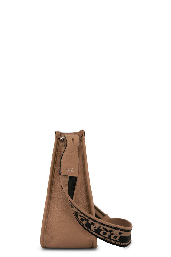 Prada - Beige Leather Hobo Shoulder Bag 