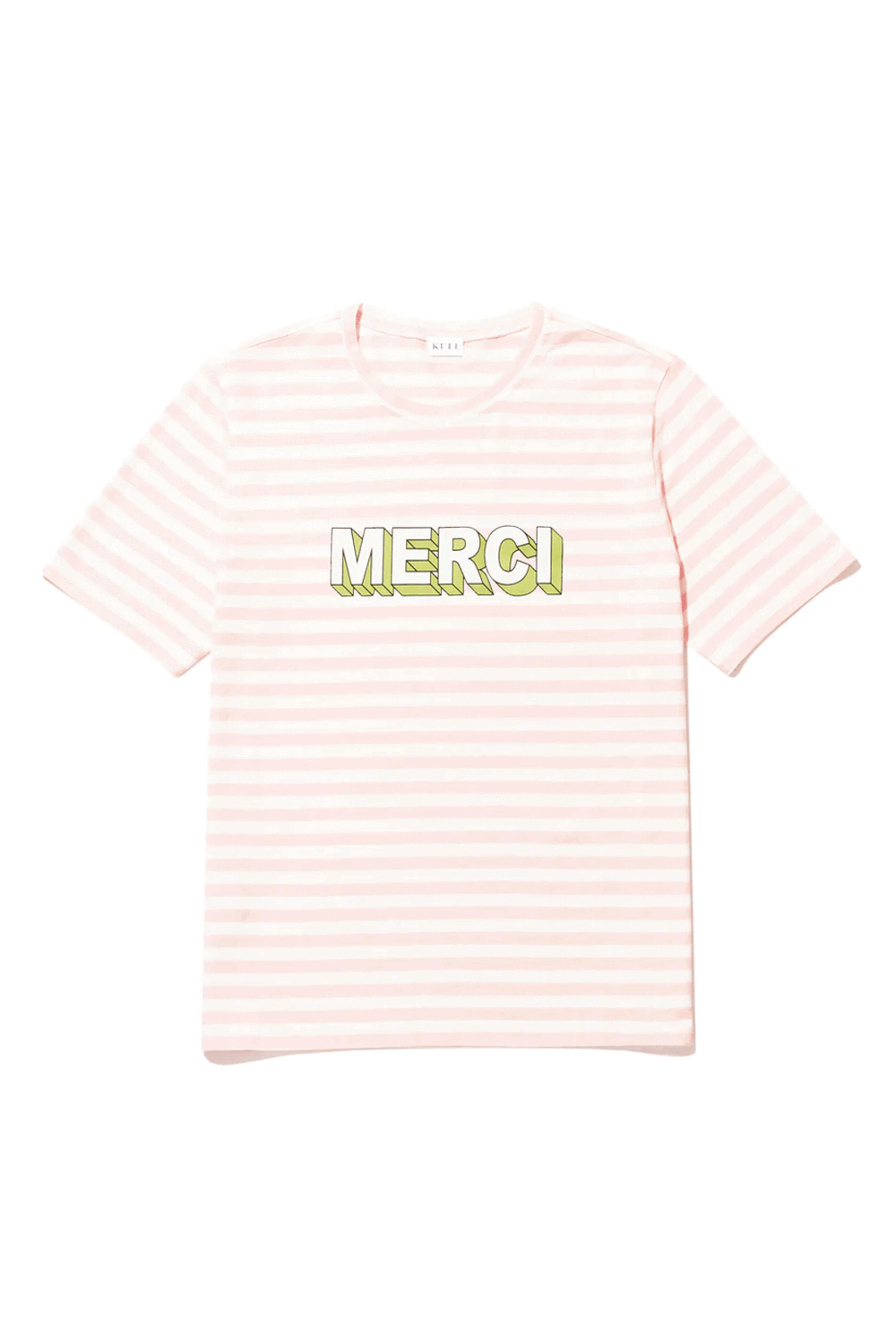 Kule - Modern Merci Stripe T Shirt in White Shells