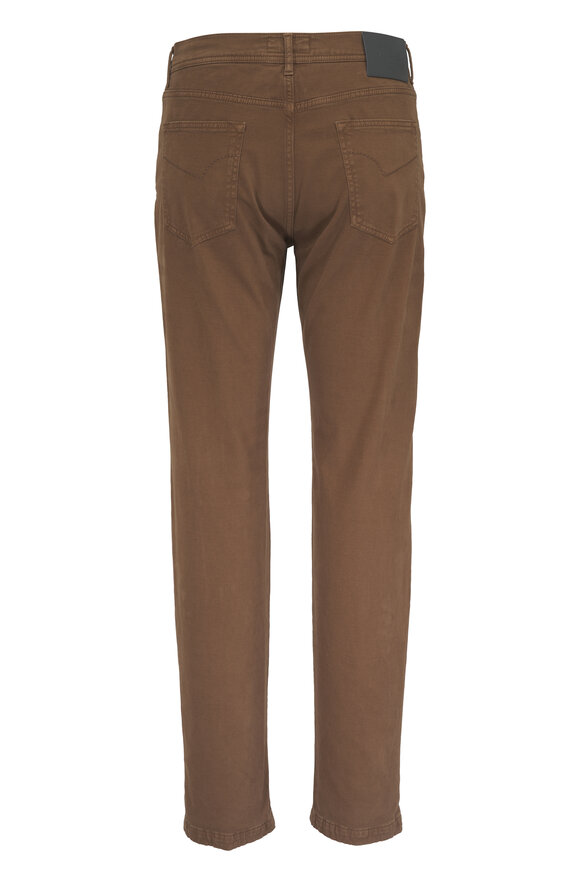 Marco Pescarolo Nerano Tan Lux Drill Five Pocket Pant - view 4
