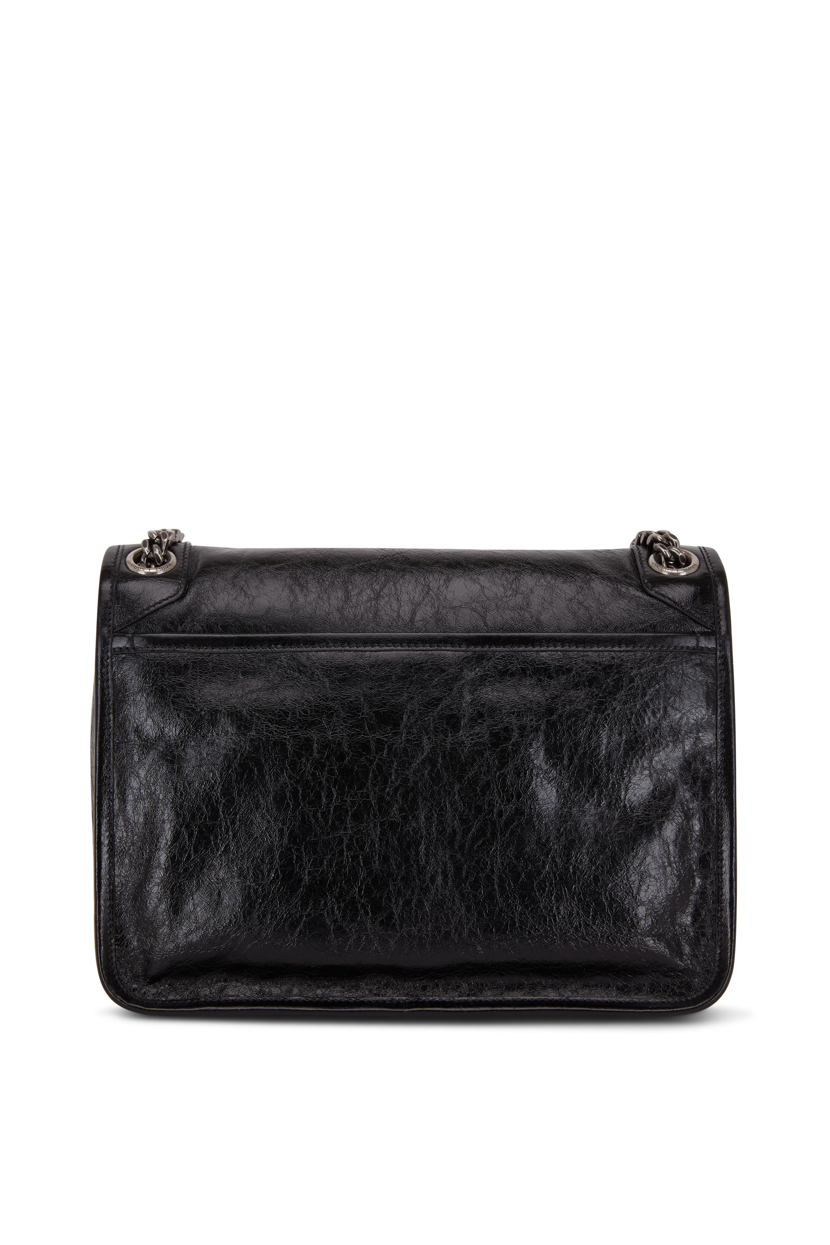 Saint Laurent - Niki Monogram Black Glossy Leather Medium Bag