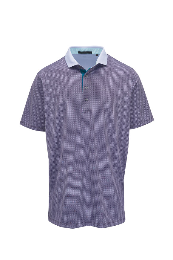 Greyson - Den of Thieves Purple Printed Polo | Mitchell Stores