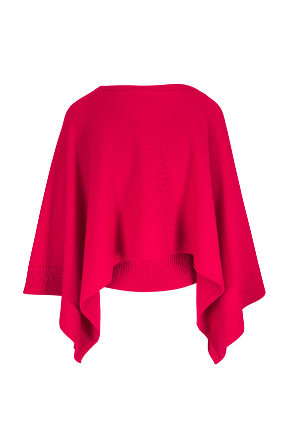 Carolina Herrera - Herrera Red Cashmere Cape Sweater