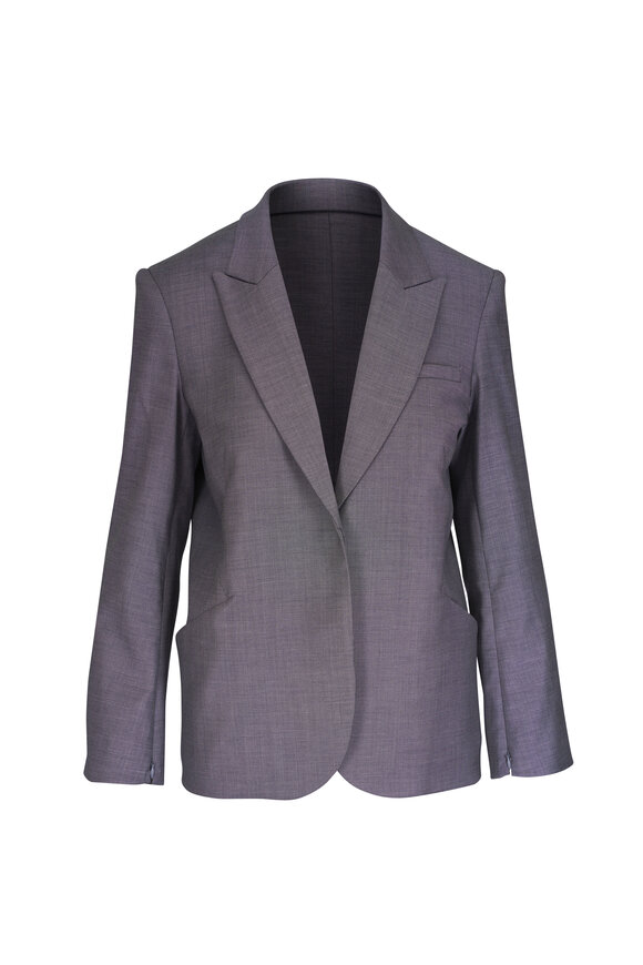 R13 - Raw Cut Ragged Heather Gray Blazer | Mitchell Stores