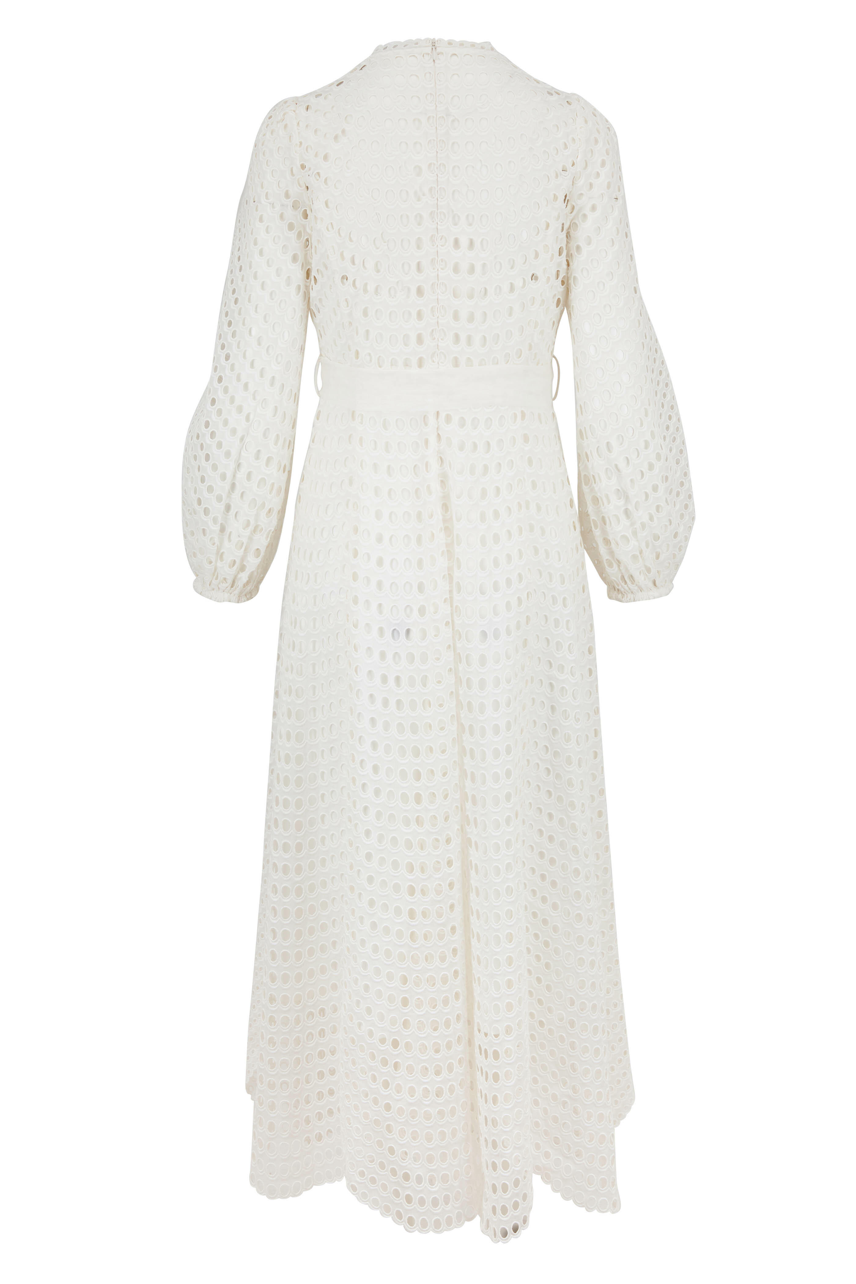 Zimmermann white eyelet clearance dress