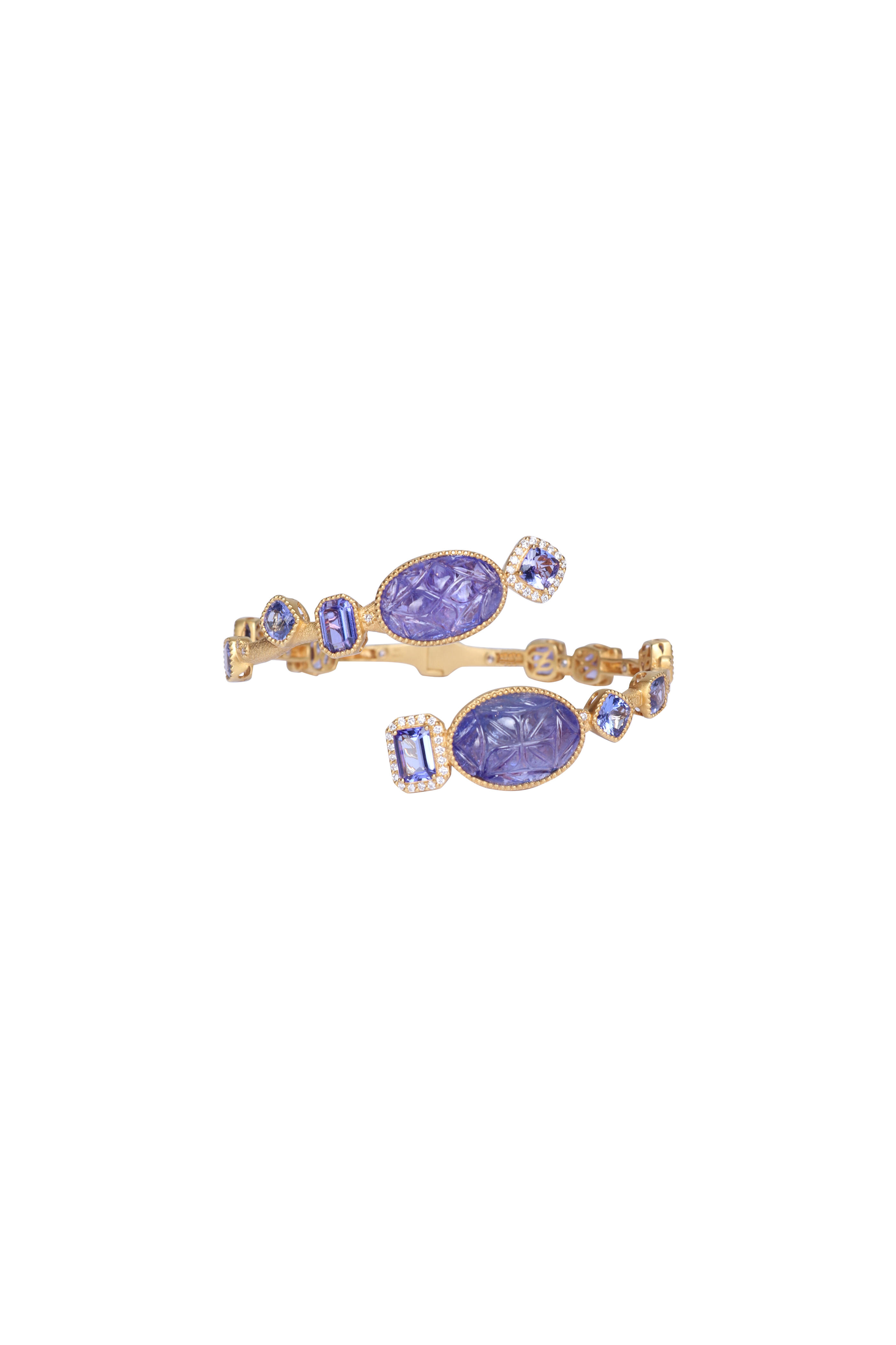 Coomi - Antique Tanzanite Engraved Cuff Bracelet