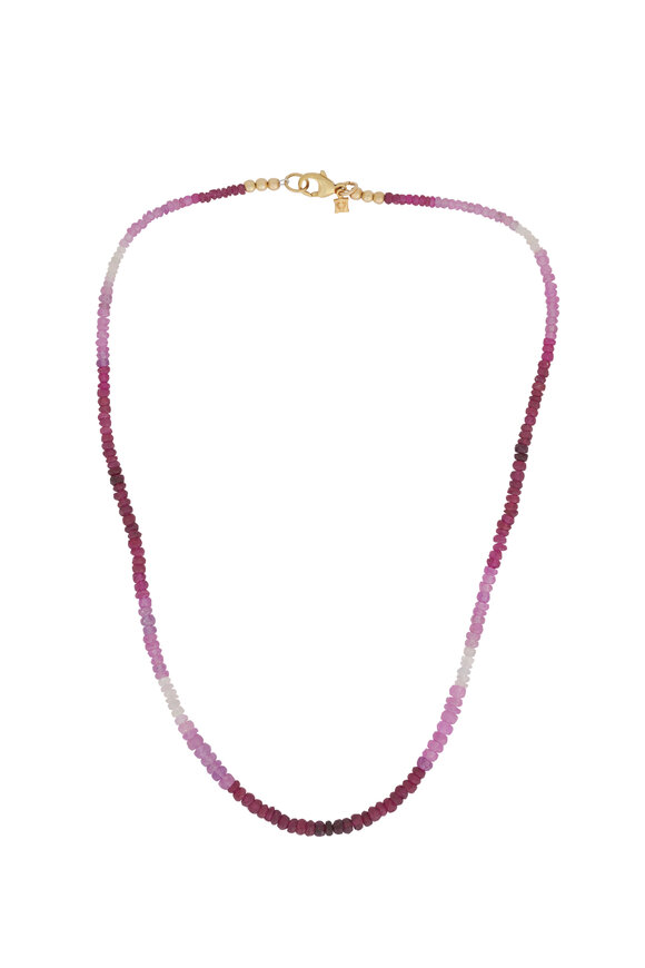 Cristina V. Short Pink Ruby Ombre Necklace