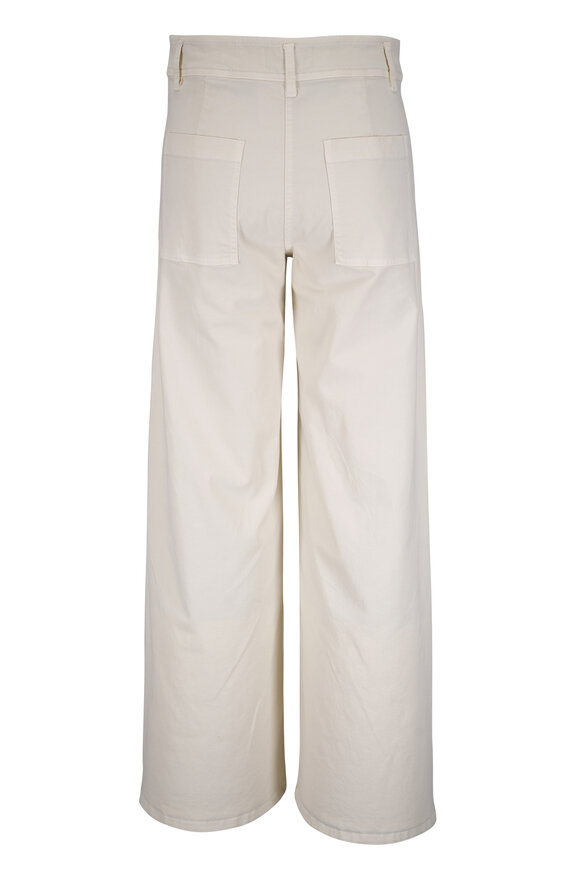 Nili Lotan Megan Stone Stretch Cotton Cropped Wide Leg Pant - view 3