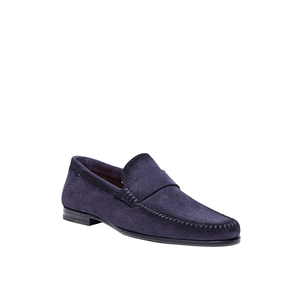 サントーニ Santoni  ローファー スリッポン スェード 紫 パープル サントーニ Santoni ローファー スリッポン スェード 紫 パープル