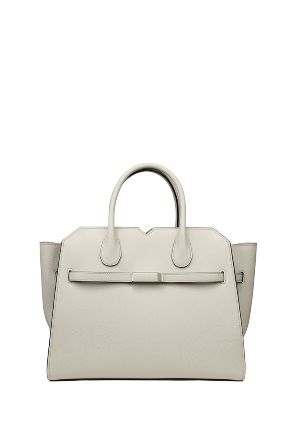 Valextra - Brera Top Handle Medium Bag in Oyster
