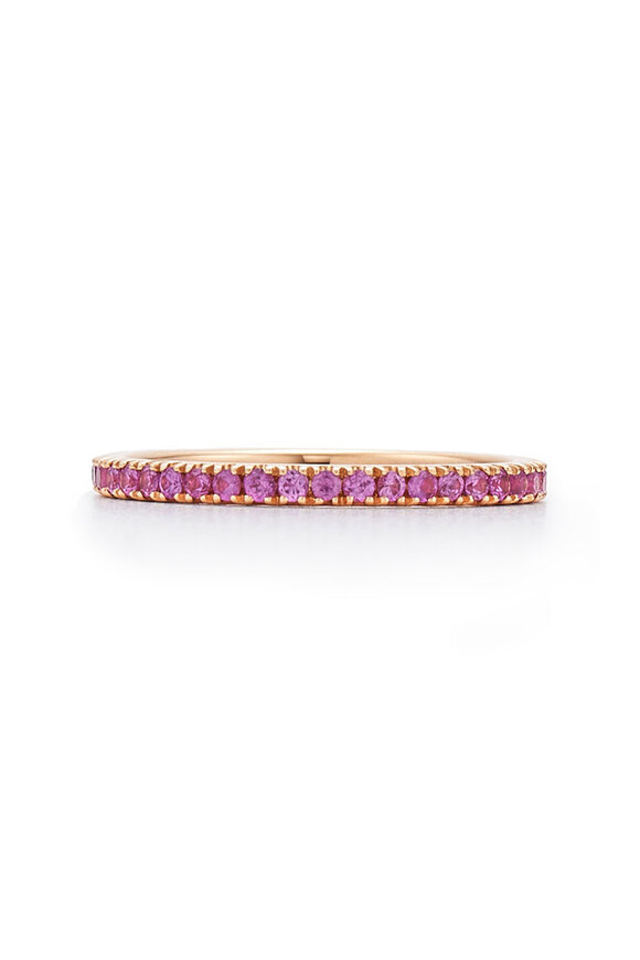 Kwiat Pink Sapphire Slim Stackable Infinity Band