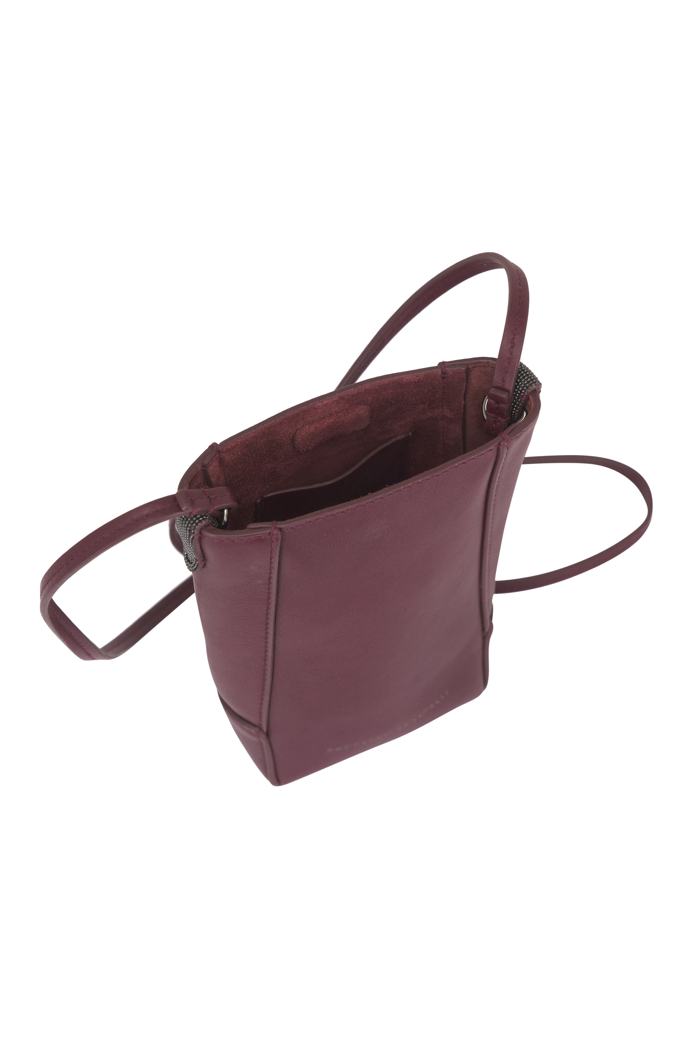 Brunello Cucinelli - Duo Ruby Leather Phone Case Holder - view 4